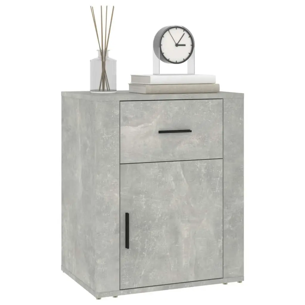 Bedside Cabinet Concrete Grey 50x36x60 cm Engineered Wood 816724