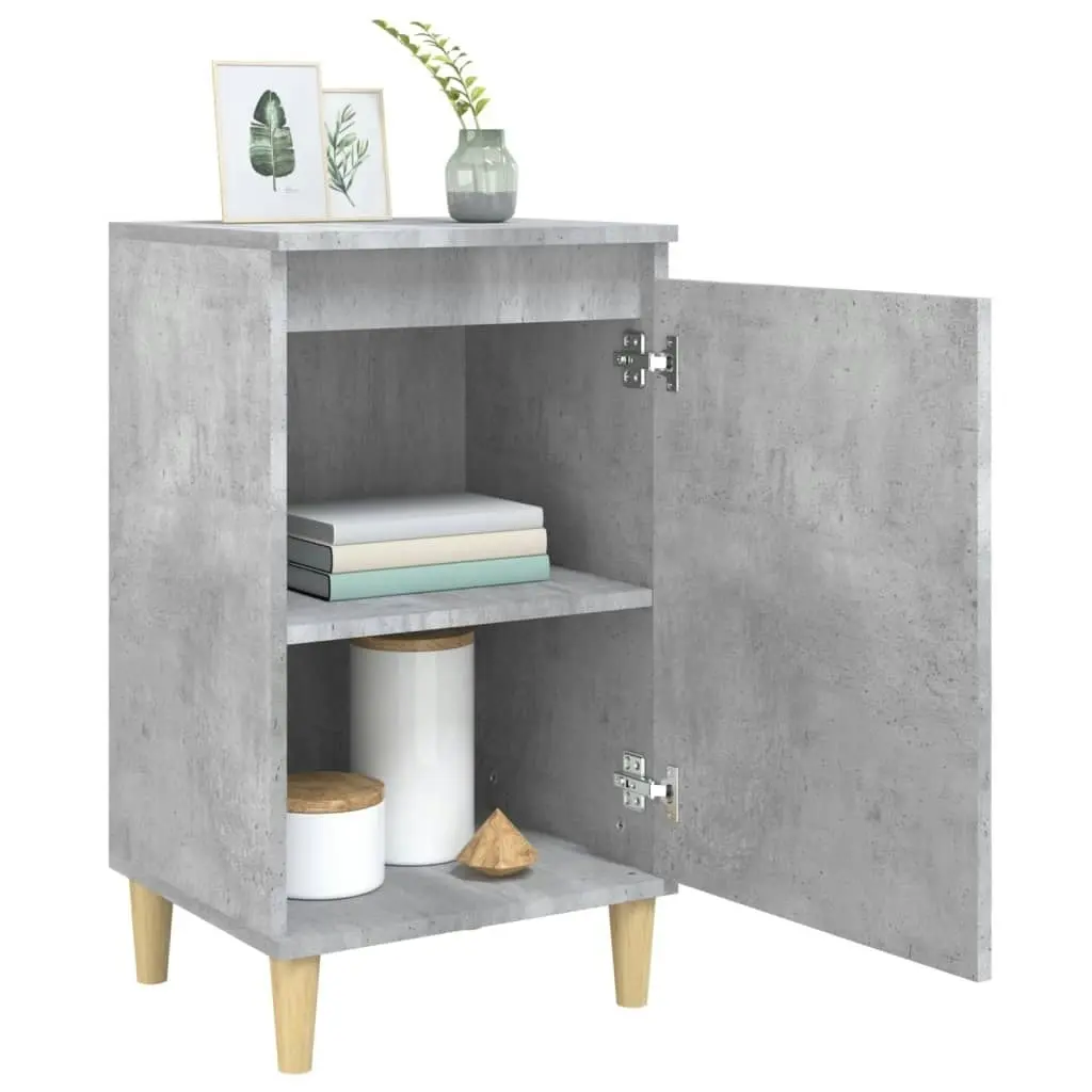 Bedside Cabinet Concrete Grey 40x35x70 cm Engineered Wood 819636