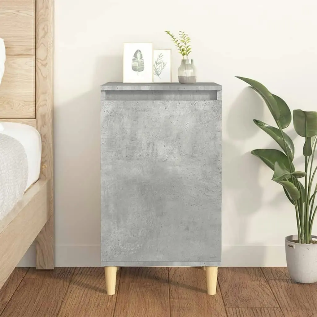 Bedside Cabinet Concrete Grey 40x35x70 cm Engineered Wood 819636