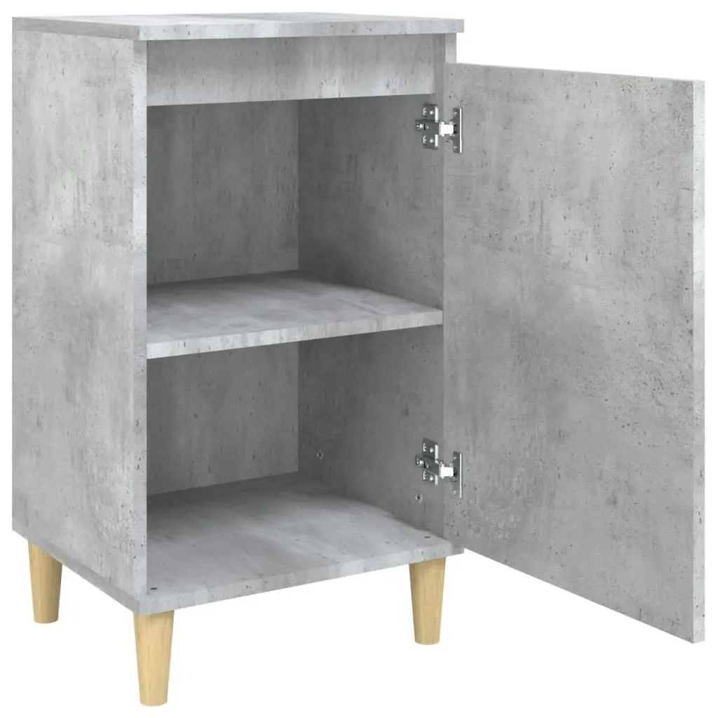 Bedside Cabinet Concrete Grey 40x35x70 cm Engineered Wood 819636