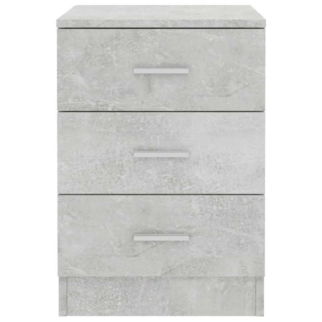 Bedside Cabinet Concrete Grey 38x35x56 cm Engineered Wood 800458