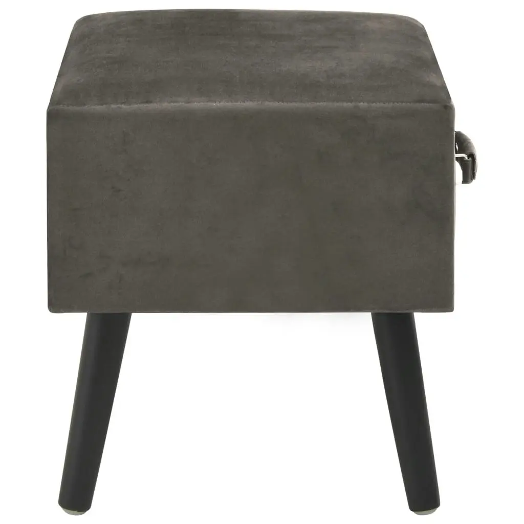 Bedside Cabinet Grey 40x35x40 cm Velvet 247542