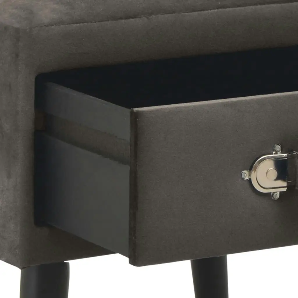 Bedside Cabinet Grey 40x35x40 cm Velvet 247542