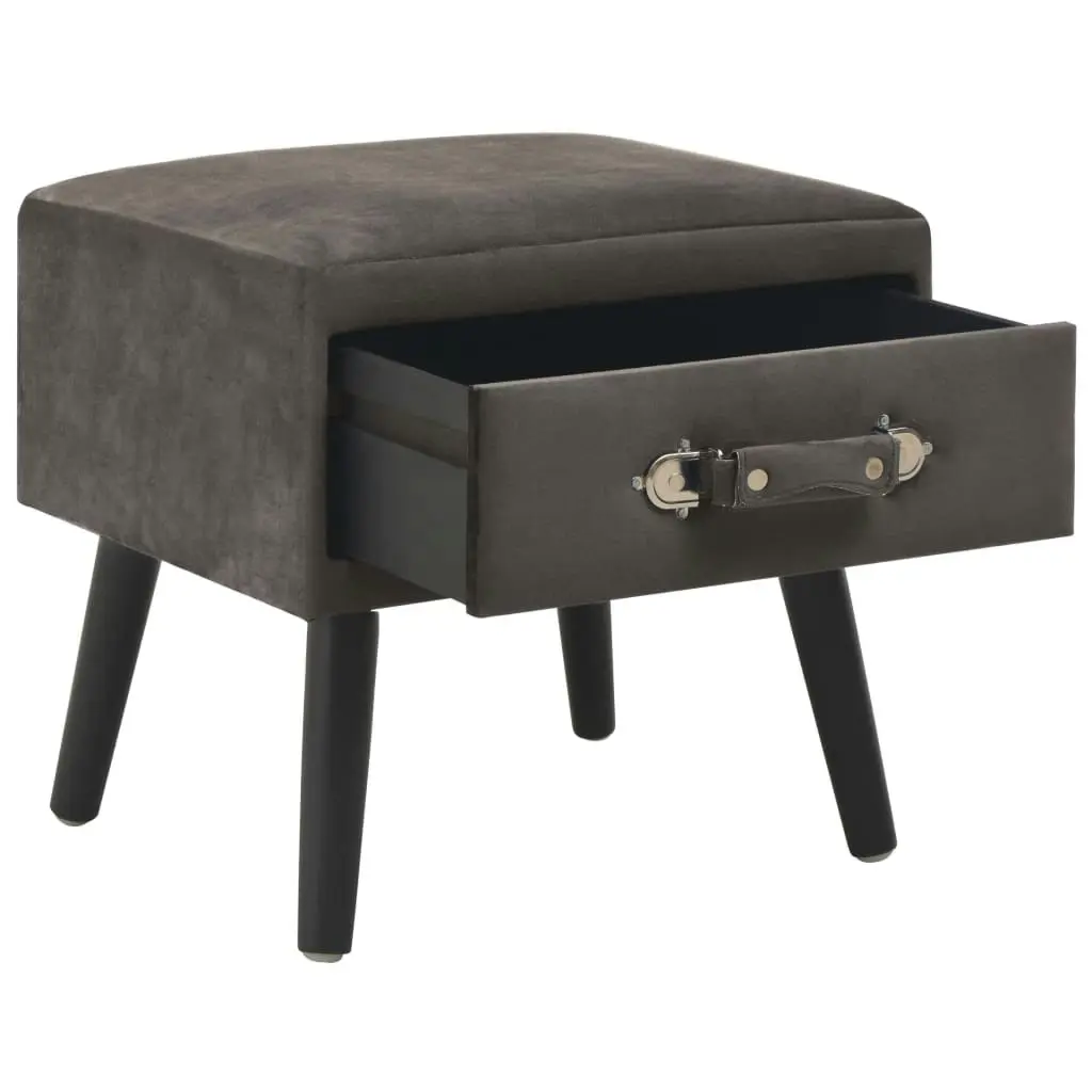 Bedside Cabinet Grey 40x35x40 cm Velvet 247542