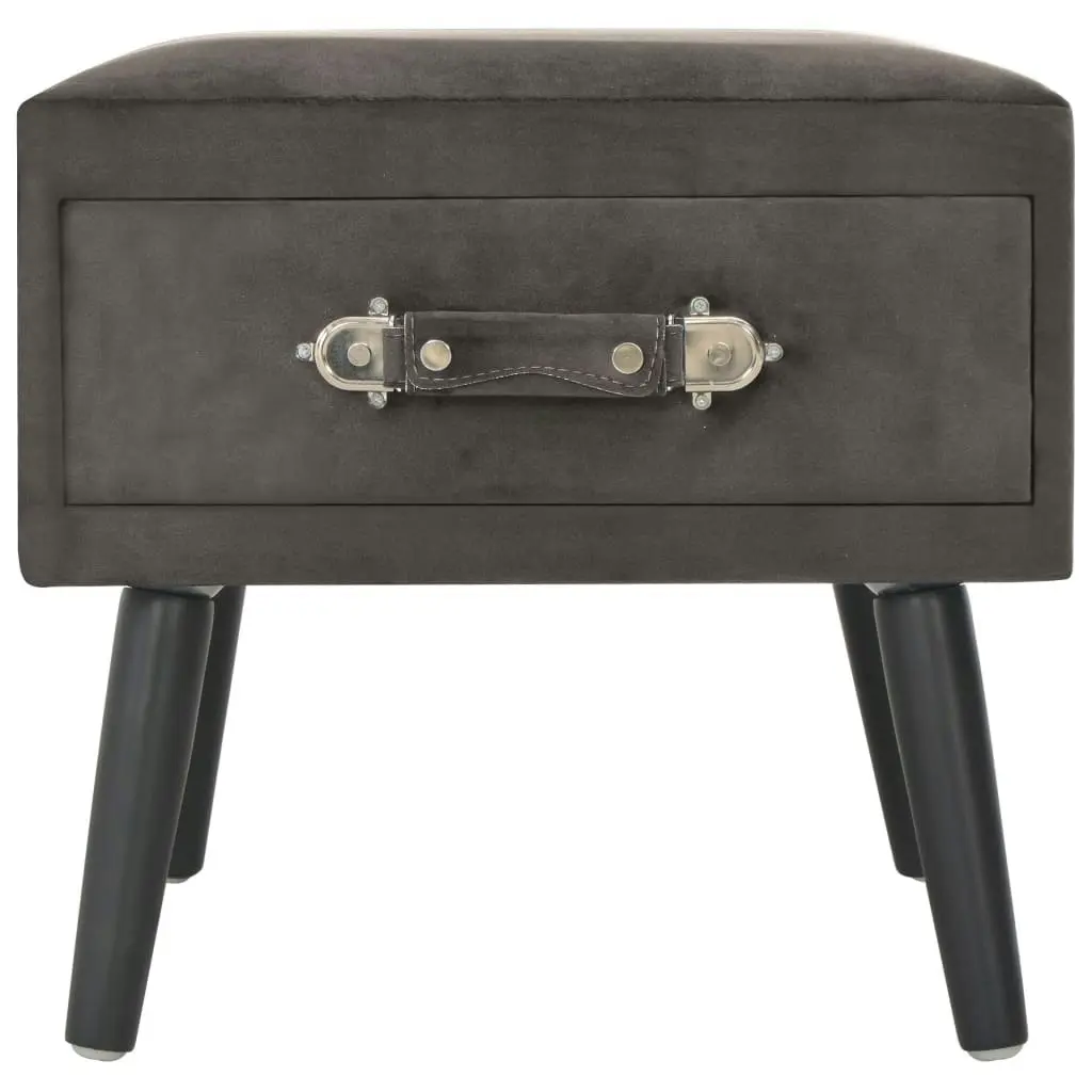 Bedside Cabinet Grey 40x35x40 cm Velvet 247542