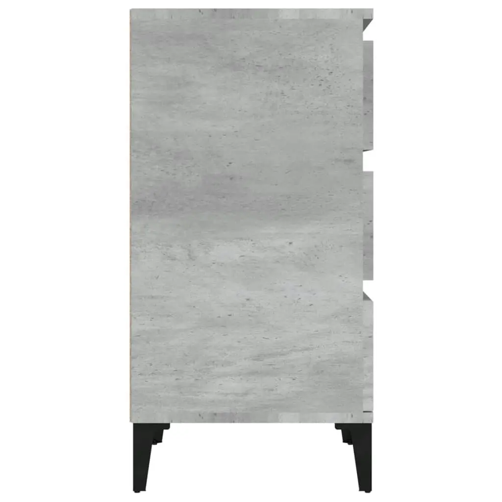 Bedside Cabinet Concrete Grey 40x35x70 cm Engineered Wood 819672