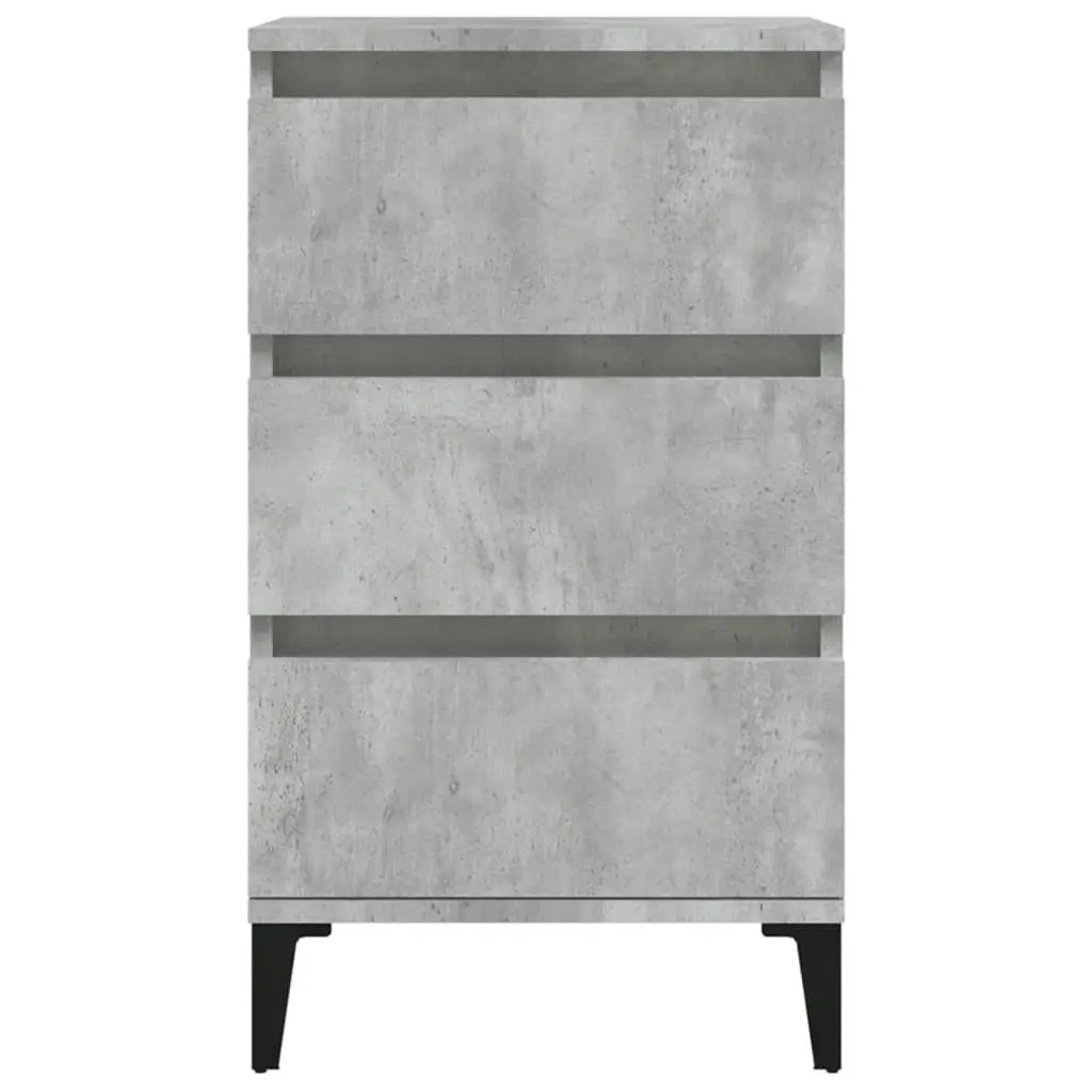 Bedside Cabinet Concrete Grey 40x35x70 cm Engineered Wood 819672