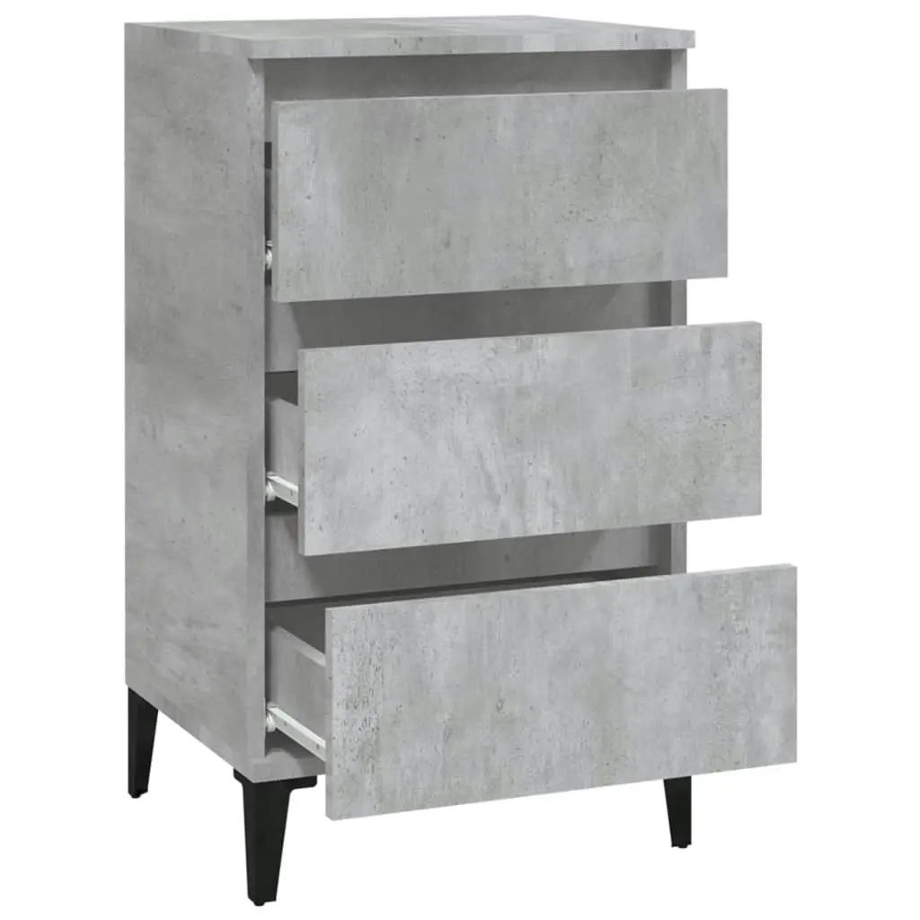 Bedside Cabinet Concrete Grey 40x35x70 cm Engineered Wood 819672