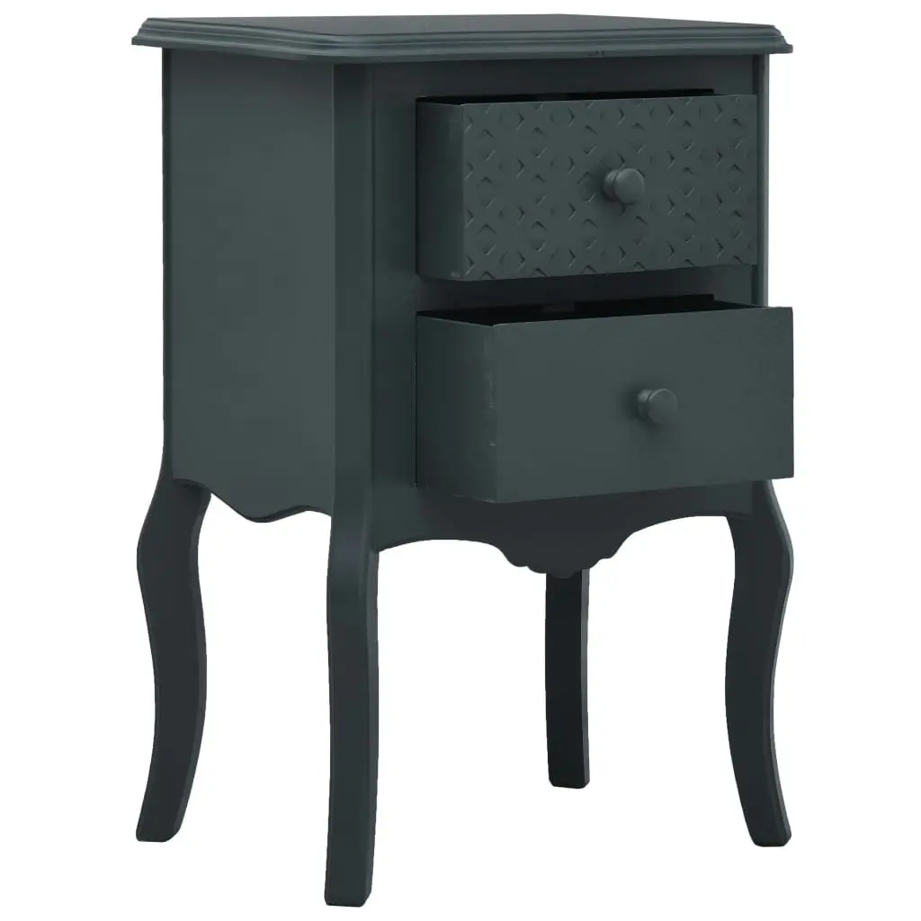 Bedside Cabinet Grey 43x32x65 cm MDF 285775