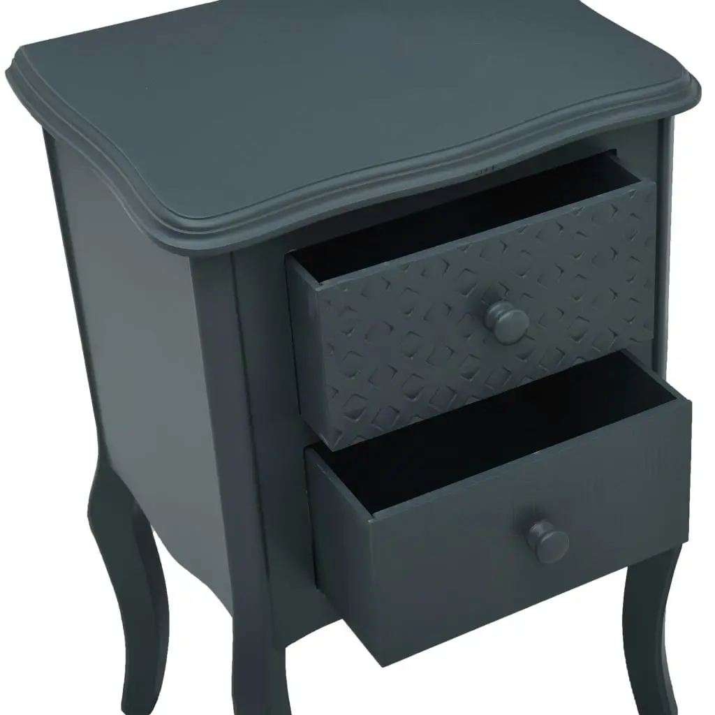 Bedside Cabinet Grey 43x32x65 cm MDF 285775