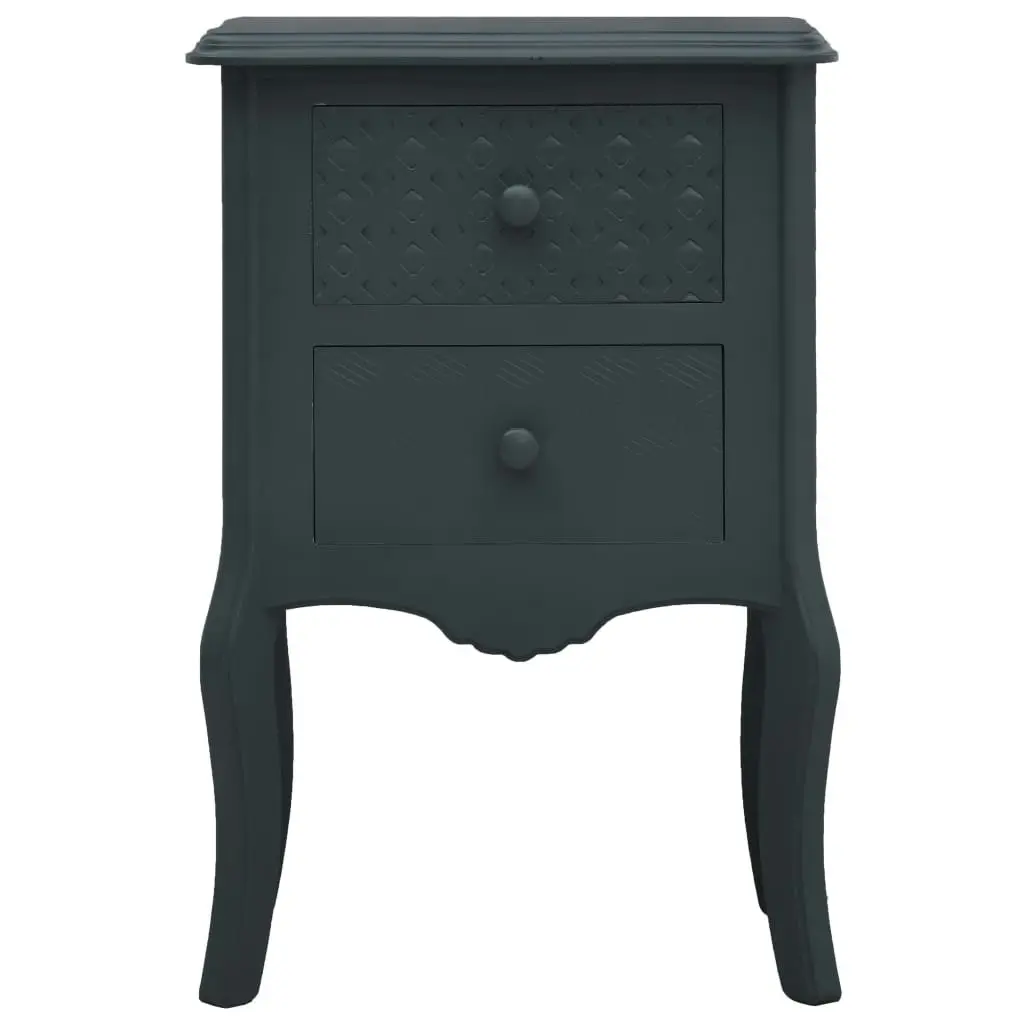 Bedside Cabinet Grey 43x32x65 cm MDF 285775