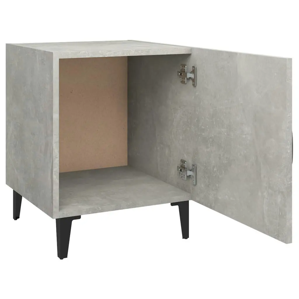 Bedside Cabinet Concrete Grey Engineered Wood 812068