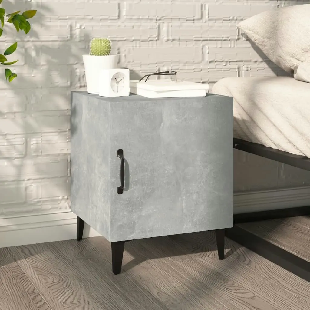 Bedside Cabinet Concrete Grey Engineered Wood 812068