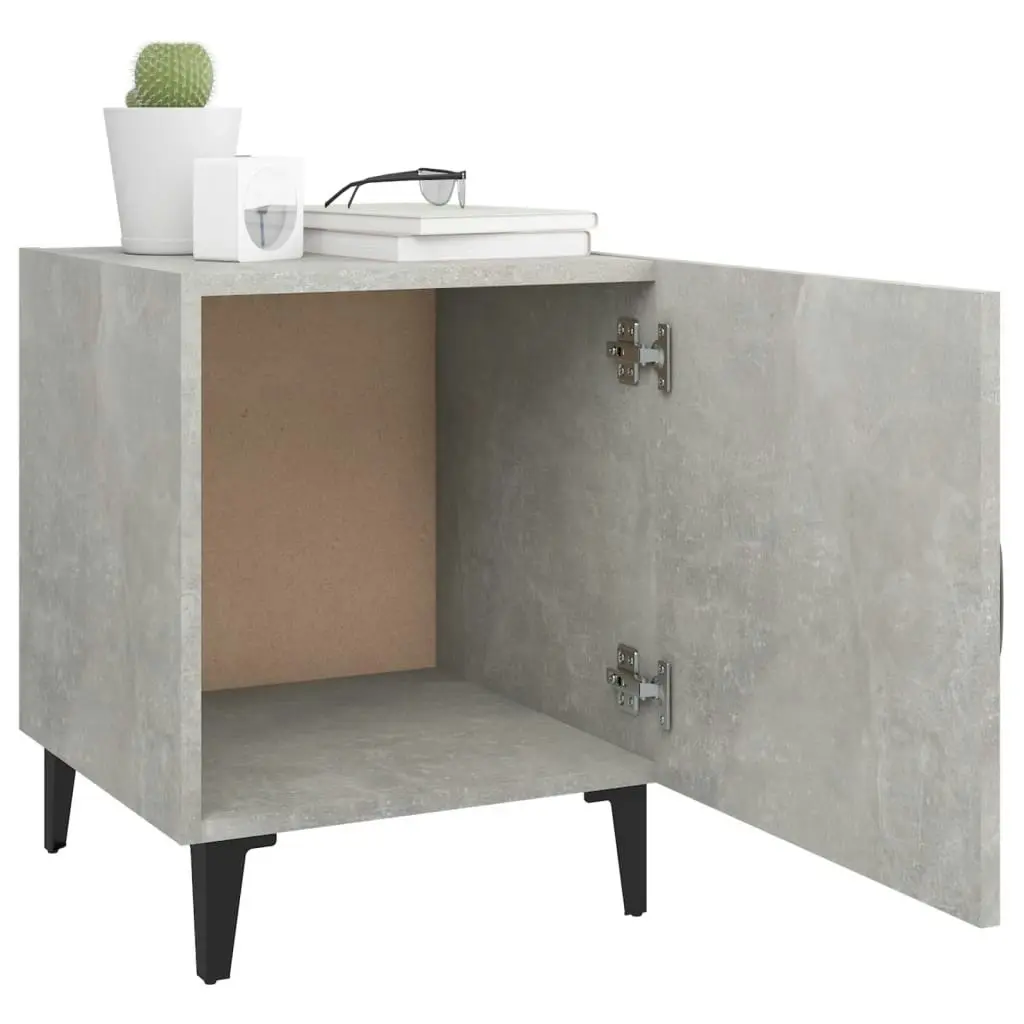 Bedside Cabinet Concrete Grey Engineered Wood 812068