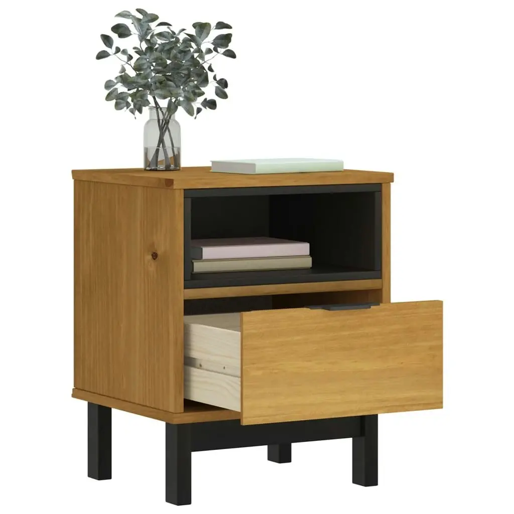 Bedside Cabinet FLAM 40x35x50 cm Solid Wood Pine 357812