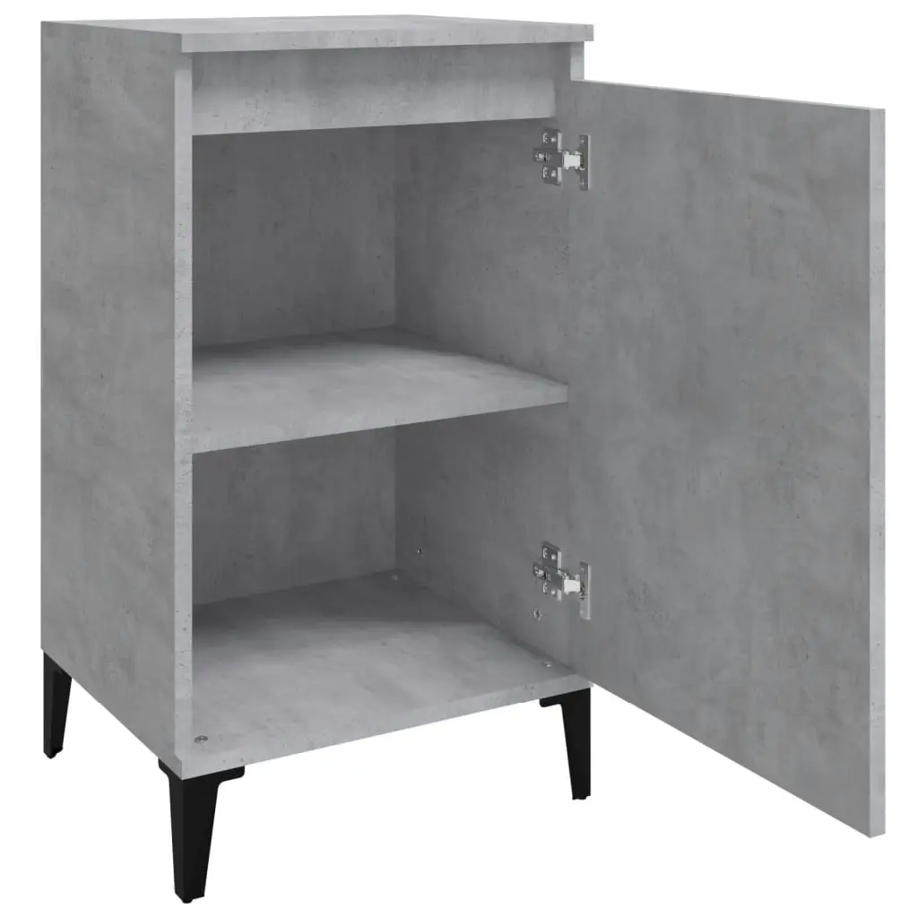 Bedside Cabinet Concrete Grey 40x35x70 cm Engineered Wood 819652