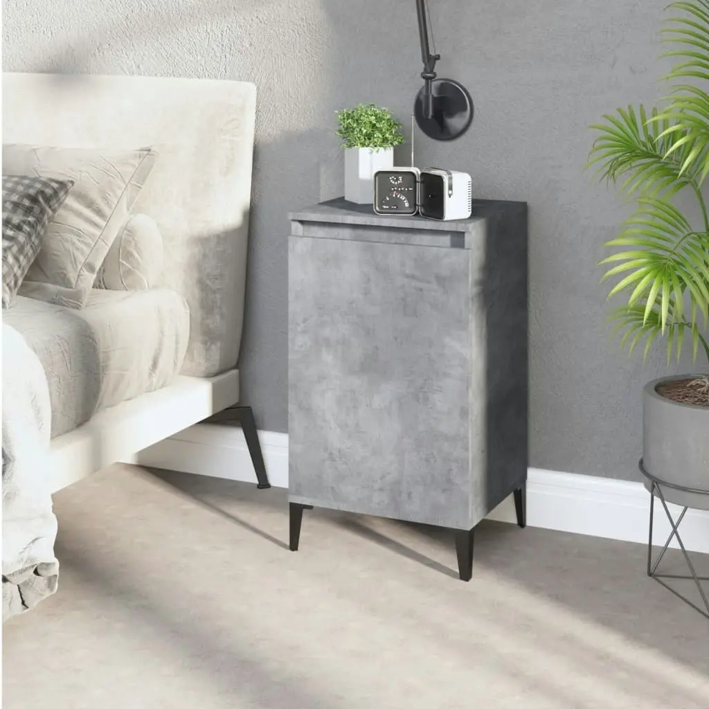 Bedside Cabinet Concrete Grey 40x35x70 cm Engineered Wood 819652