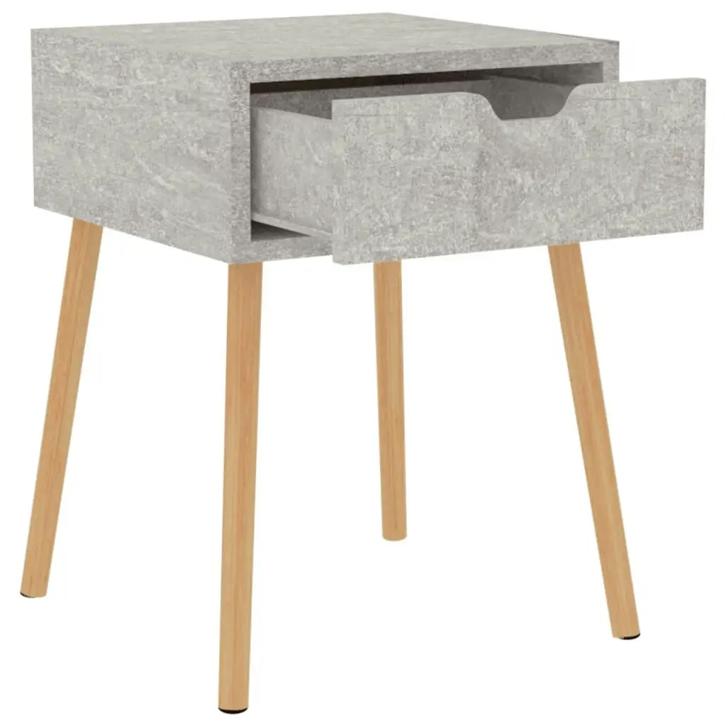 Bedside Cabinet Concrete Grey 40x40x56 cm Engineered Wood 326803