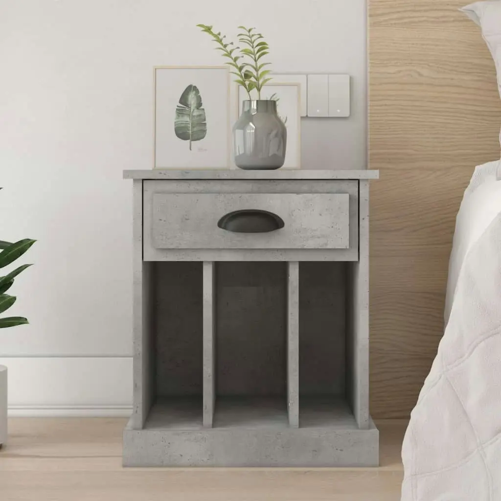 Bedside Cabinet Concrete Grey 43x36x50 cm 816352