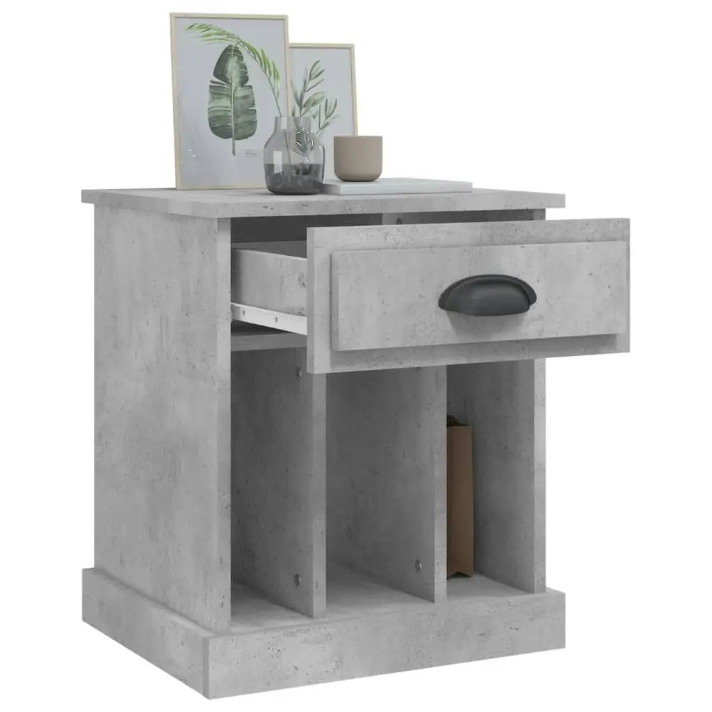 Bedside Cabinet Concrete Grey 43x36x50 cm 816352