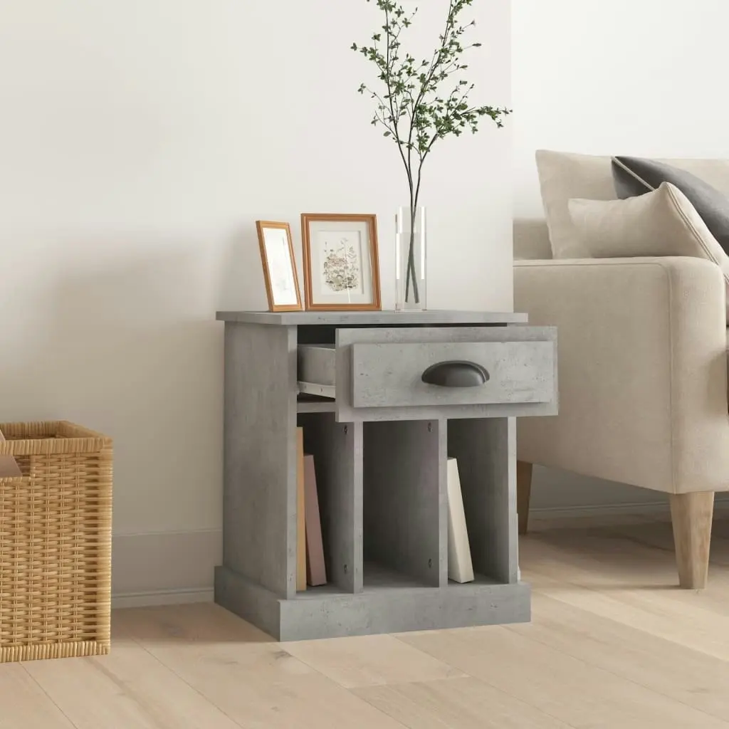 Bedside Cabinet Concrete Grey 43x36x50 cm 816352