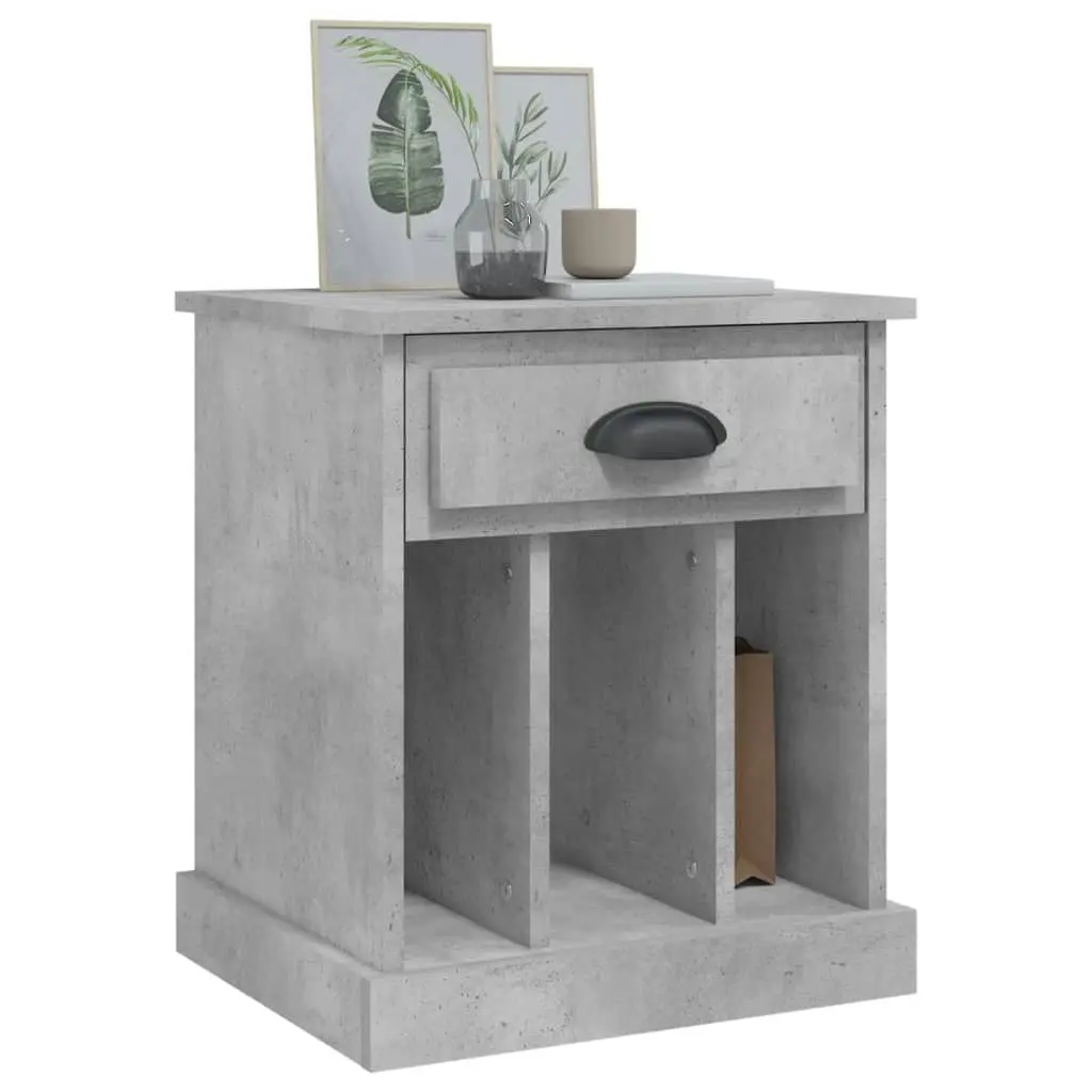 Bedside Cabinet Concrete Grey 43x36x50 cm 816352