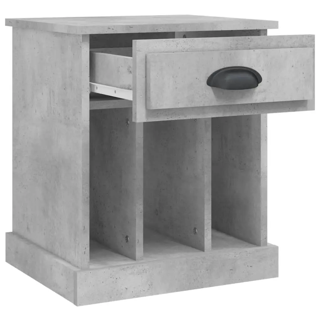 Bedside Cabinet Concrete Grey 43x36x50 cm 816352