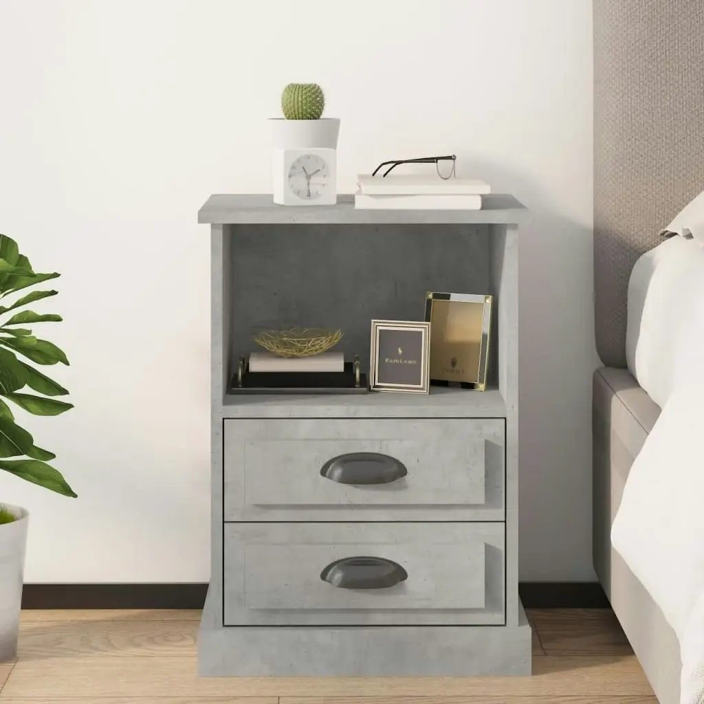 Bedside Cabinet Concrete Grey 43x36x60 cm 816336