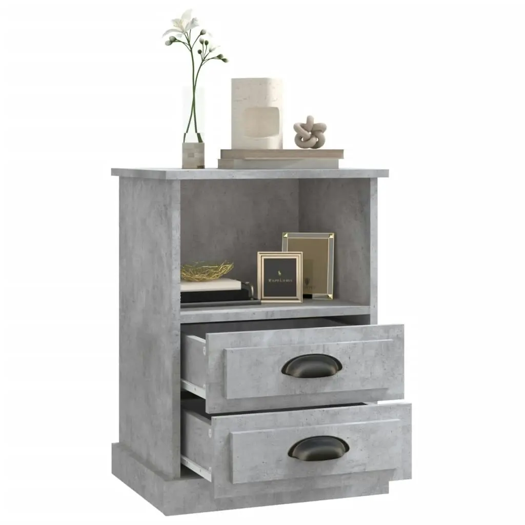 Bedside Cabinet Concrete Grey 43x36x60 cm 816336