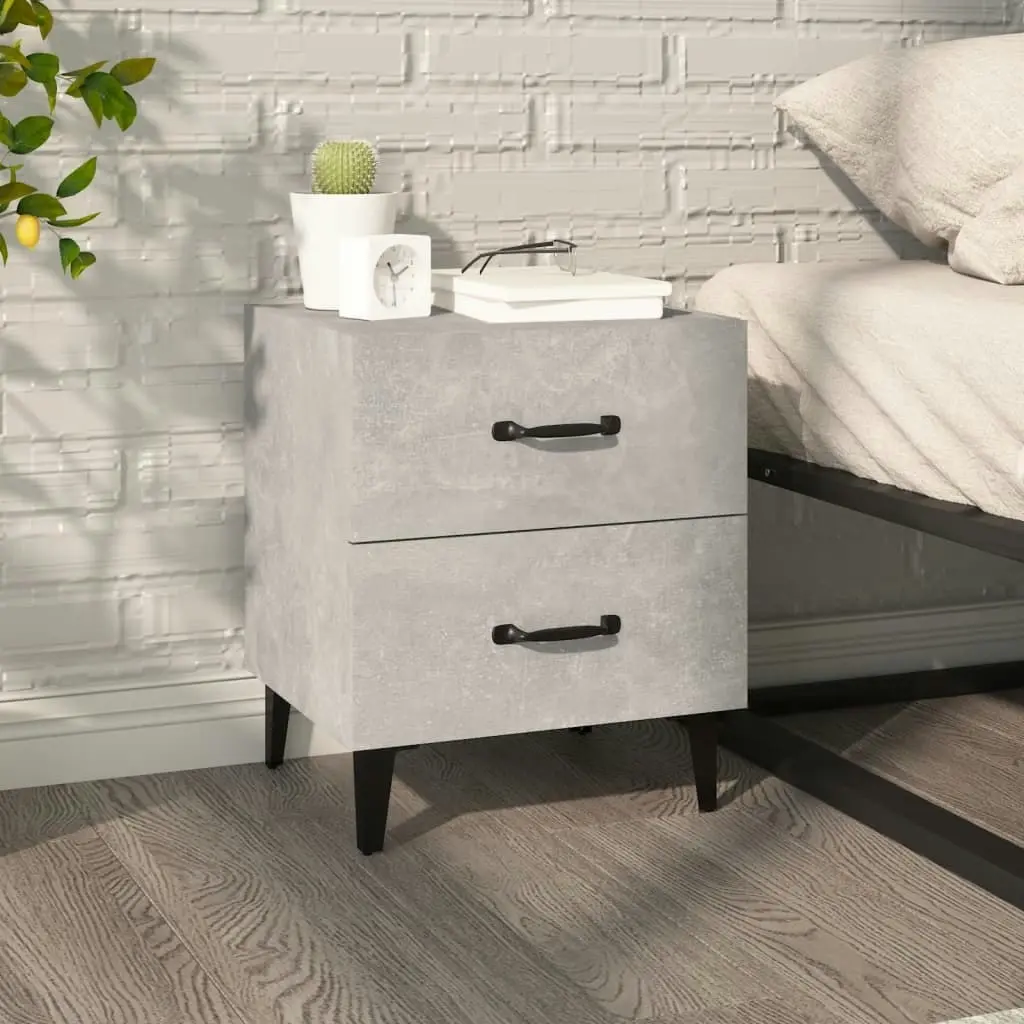 Bedside Cabinet Concrete Grey 40x35x47.5 cm 811996