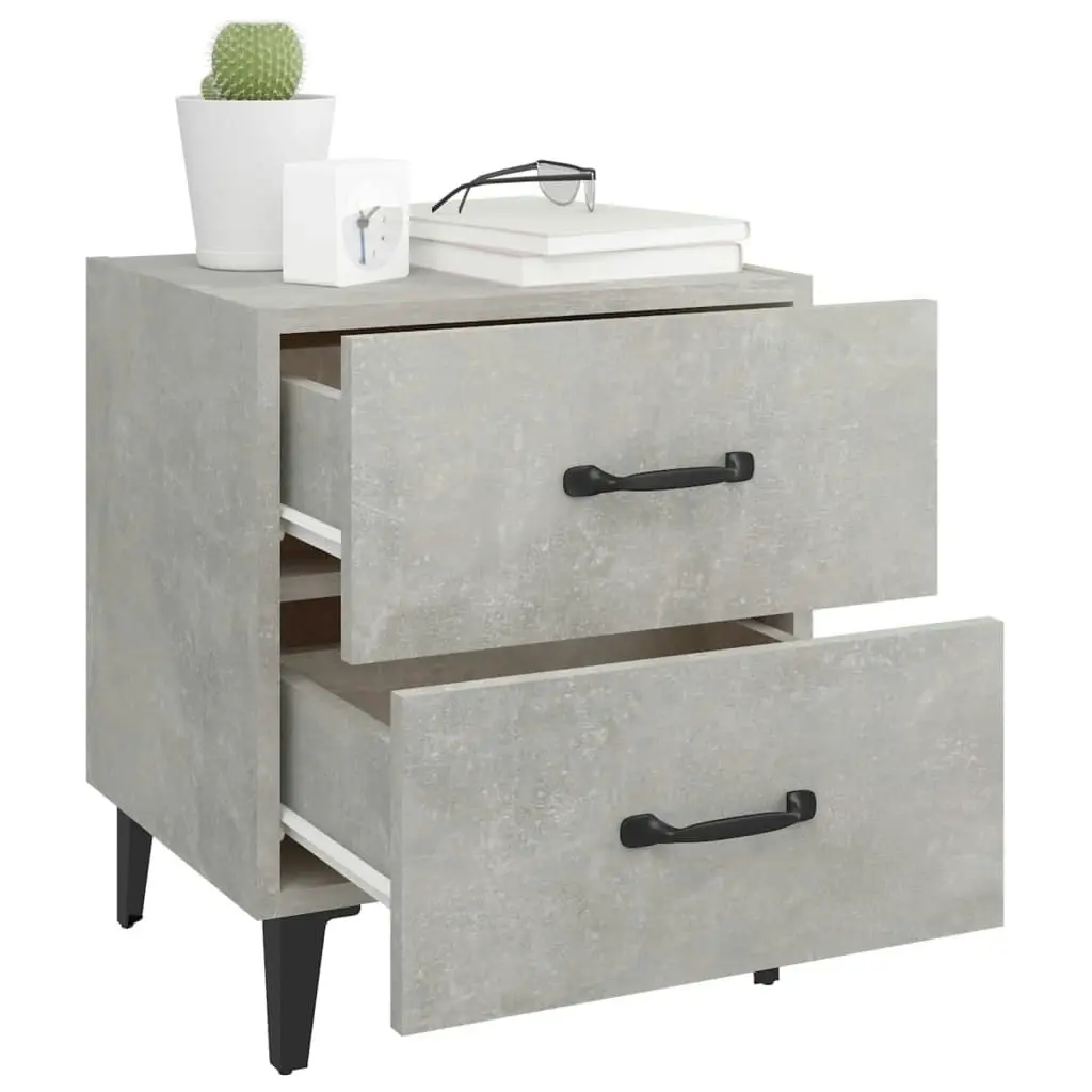 Bedside Cabinet Concrete Grey 40x35x47.5 cm 811996