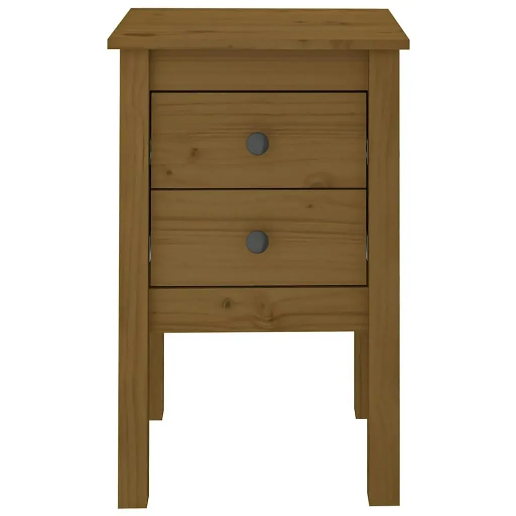 Bedside Cabinet Honey Brown 40x35x61.5 cm Solid Wood Pine 813695