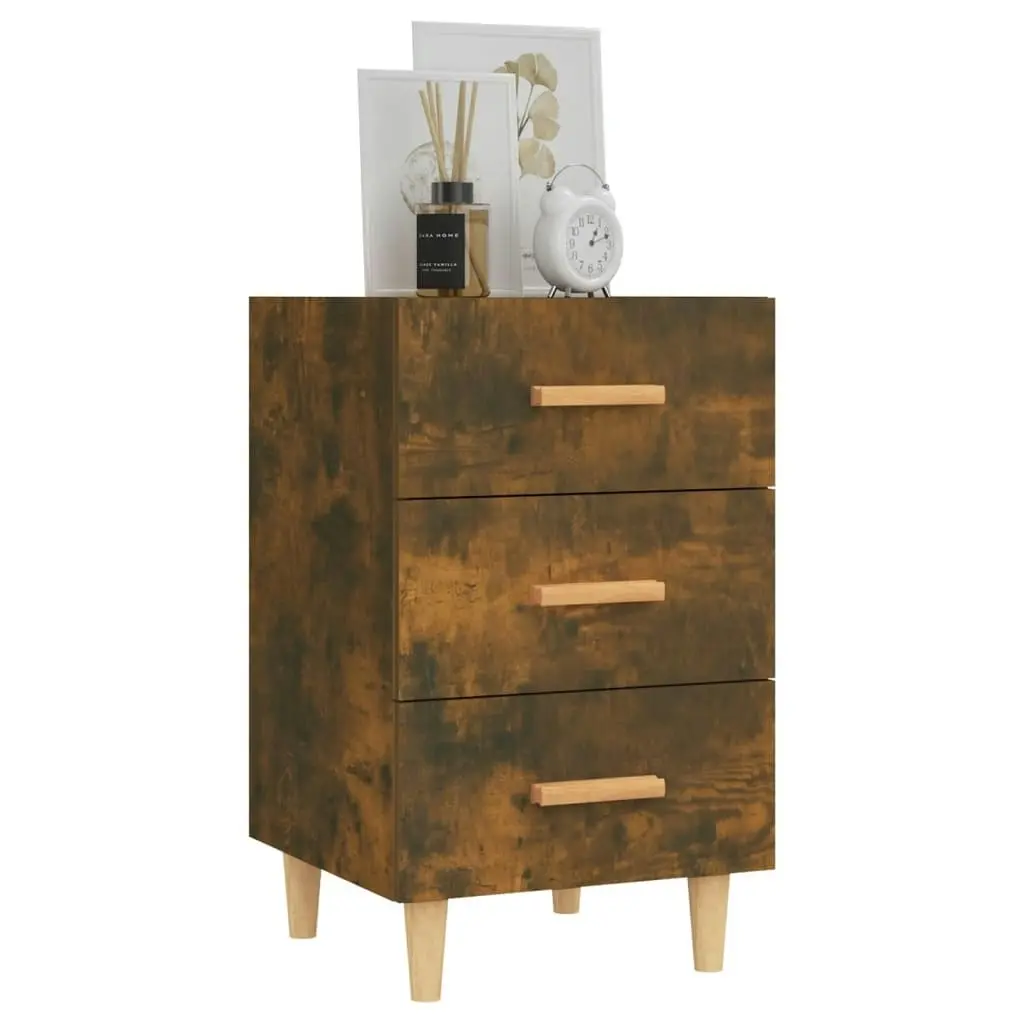 Bedside Cabinet Smoked Oak 40x40x66 cm Engineered Wood 817321