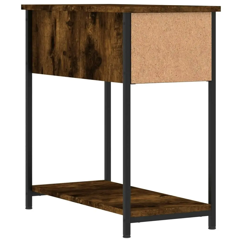 Bedside Cabinet Smoked Oak 30x60x60 cm Engineered Wood 826057