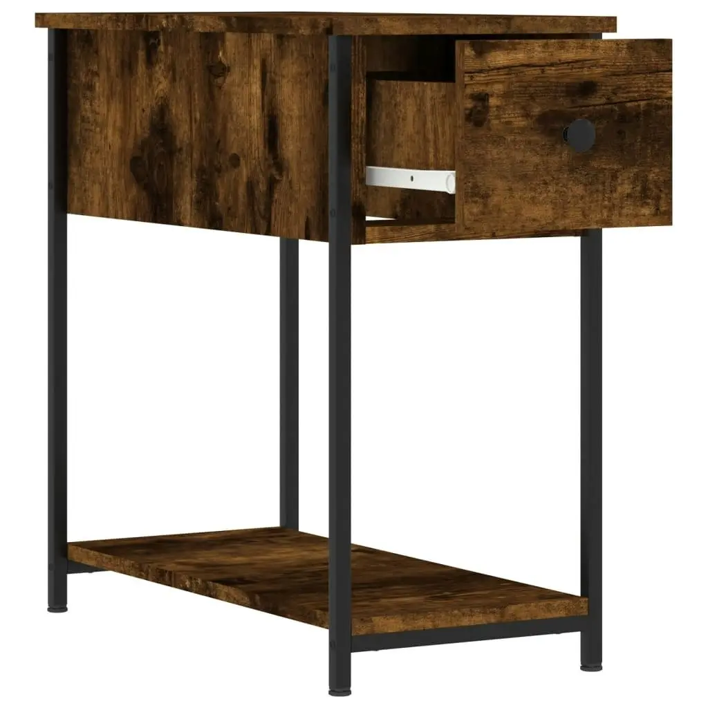 Bedside Cabinet Smoked Oak 30x60x60 cm Engineered Wood 826057