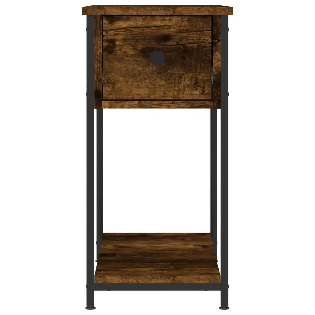 Bedside Cabinet Smoked Oak 30x60x60 cm Engineered Wood 826057