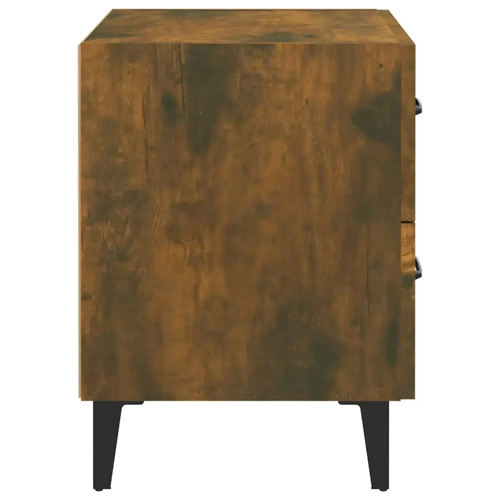 Bedside Cabinet Smoked Oak 40x35x47.5 cm 817291