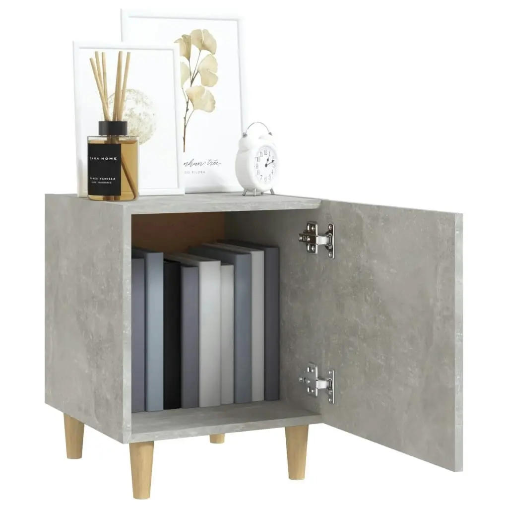 Bedside Cabinet Concrete Grey Engineered Wood 812050