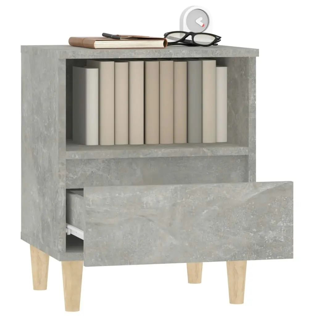 Bedside Cabinet Concrete Grey 40x35x50 cm 821802