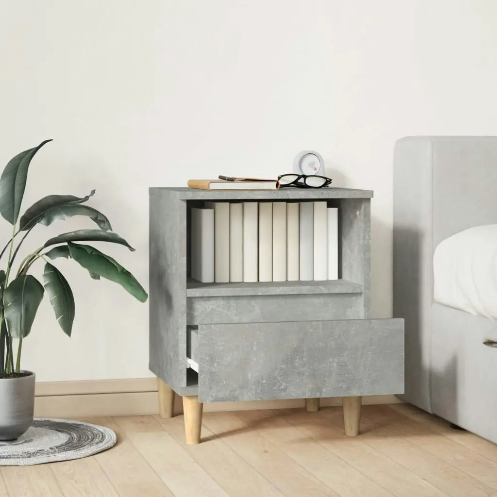 Bedside Cabinet Concrete Grey 40x35x50 cm 821802