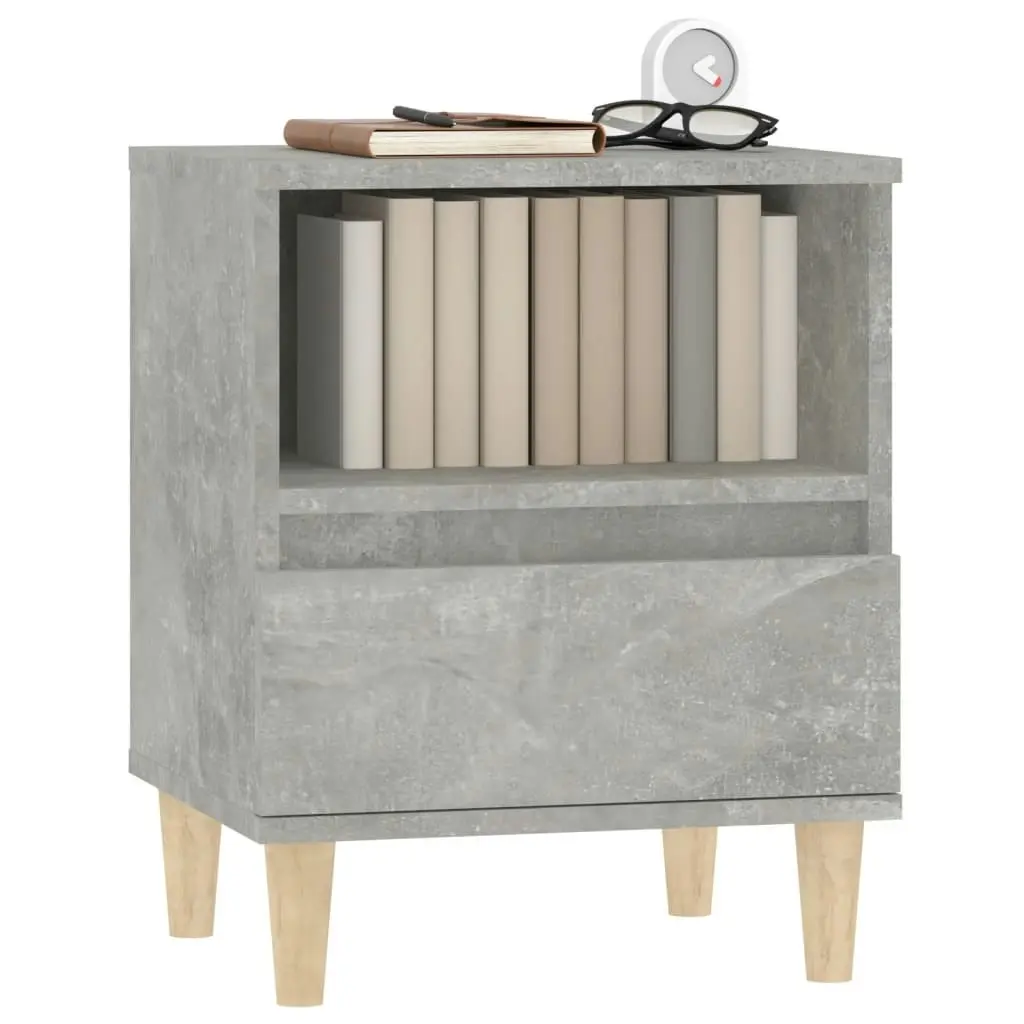 Bedside Cabinet Concrete Grey 40x35x50 cm 821802