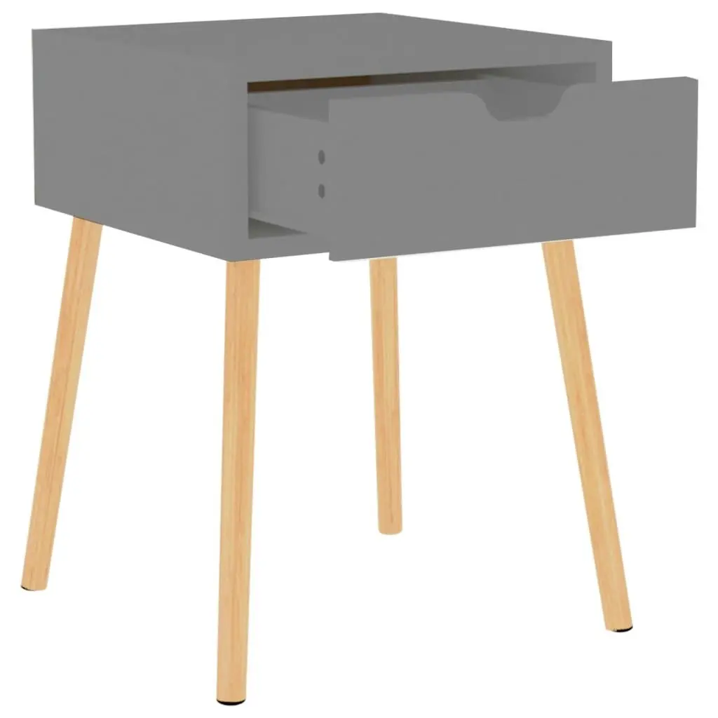 Bedside Cabinet Grey 40x40x56 cm Engineered Wood 326799