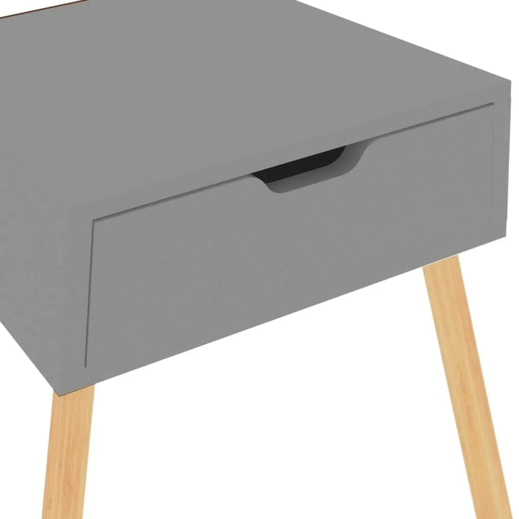 Bedside Cabinet Grey 40x40x56 cm Engineered Wood 326799