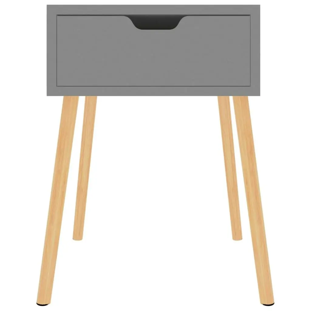 Bedside Cabinet Grey 40x40x56 cm Engineered Wood 326799