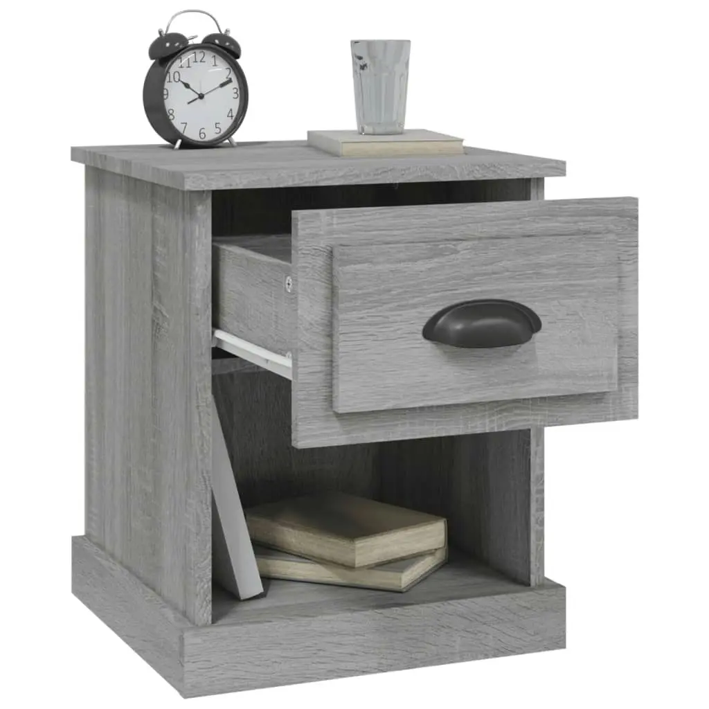 Bedside Cabinet Grey Sonoma 39x39x47.5 cm Engineered Wood 816140