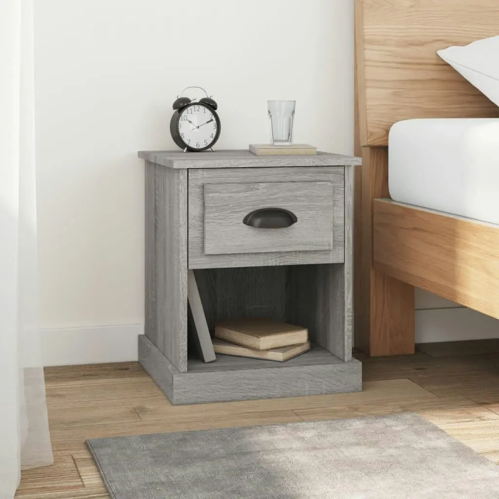 Bedside Cabinet Grey Sonoma 39x39x47.5 cm Engineered Wood 816140