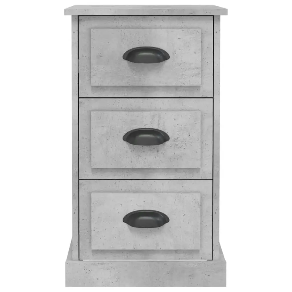 Bedside Cabinet Concrete Grey 39x39x67 cm Engineered Wood 816164