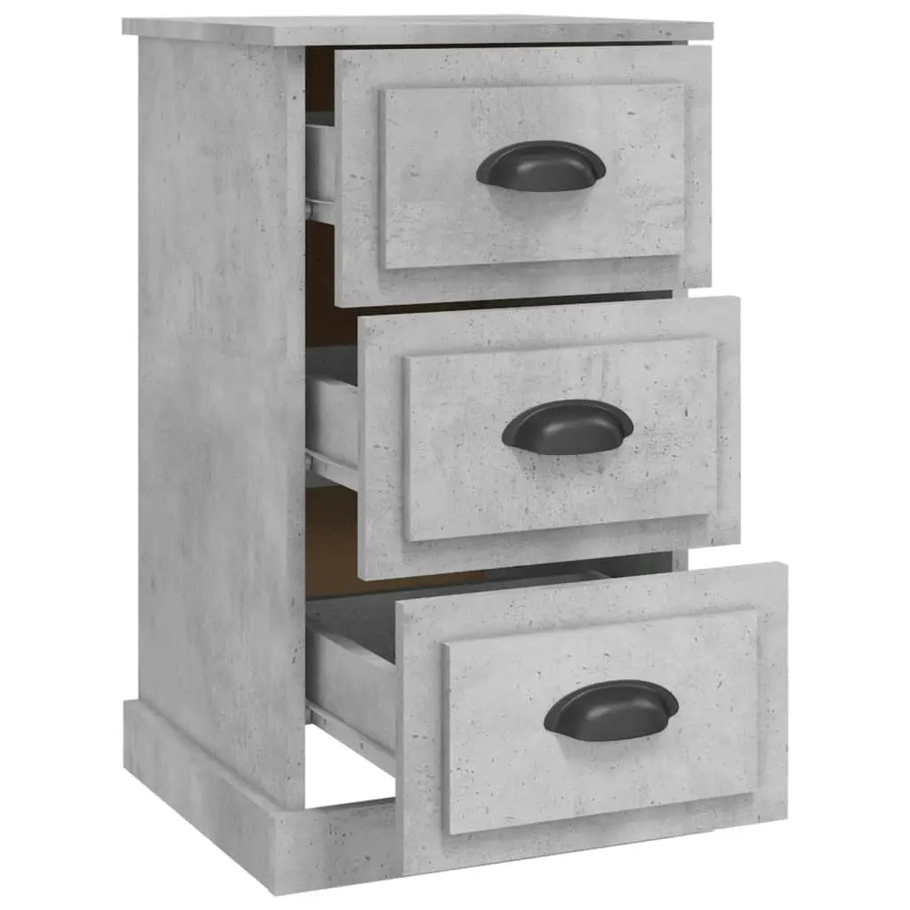 Bedside Cabinet Concrete Grey 39x39x67 cm Engineered Wood 816164