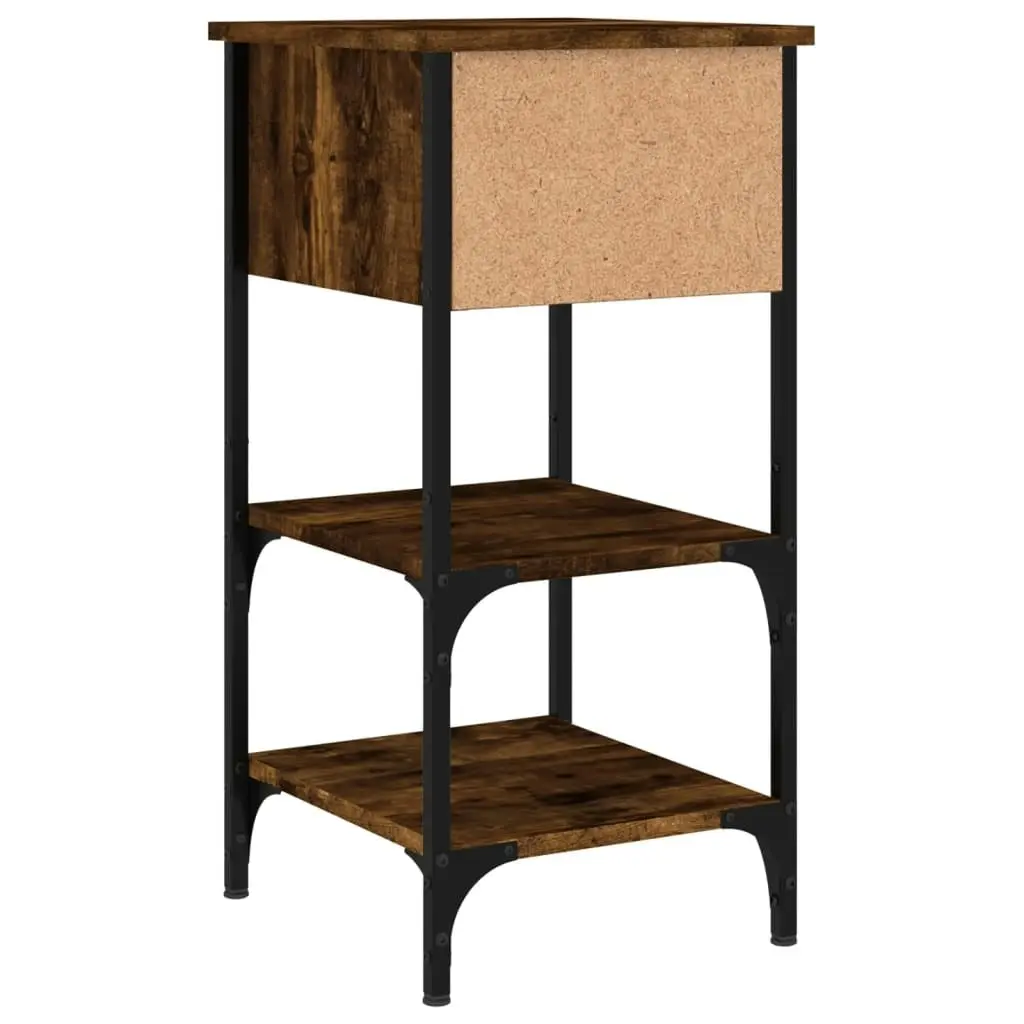 Bedside Cabinet Smoked Oak 34x36x70 cm Engineered Wood 825977