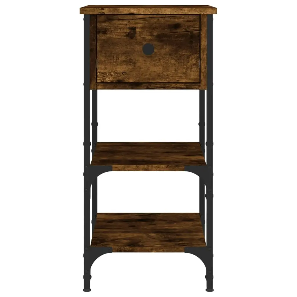 Bedside Cabinet Smoked Oak 34x36x70 cm Engineered Wood 825977